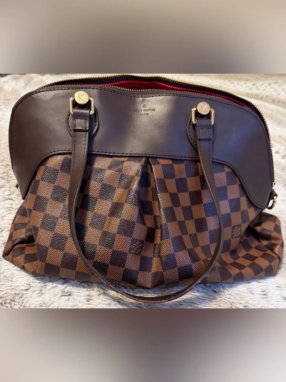 Retro checkered satchel